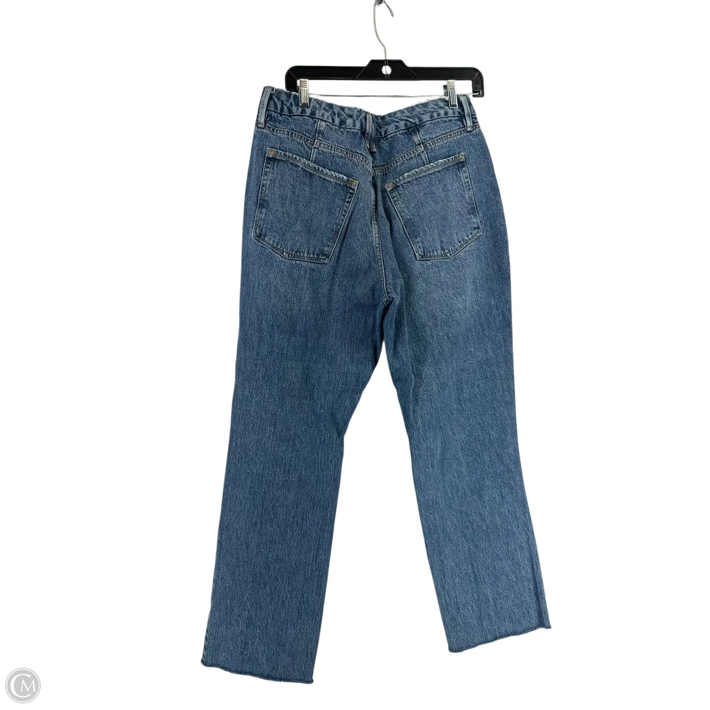 Jeans Straight By Good American In Blue Denim, Size: 12