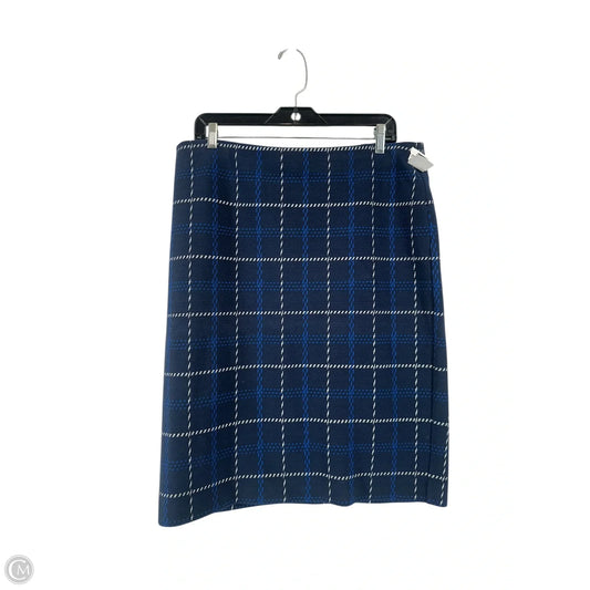 Skirt Midi By Ann Taylor In Navy, Size: L