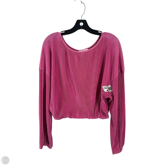 Top Long Sleeve By Timing In Pink, Size: L
