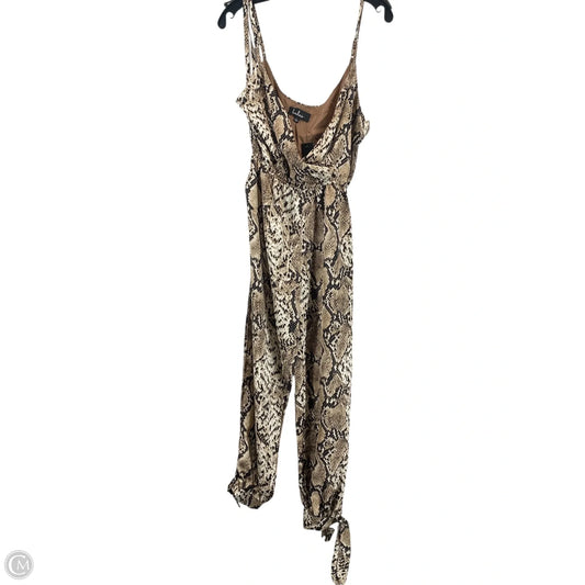 Jumpsuit By Lulus In Snakeskin Print, Size: L