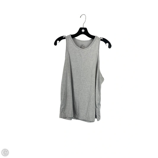 Athletic Tank Top By Nike In Grey, Size: M
