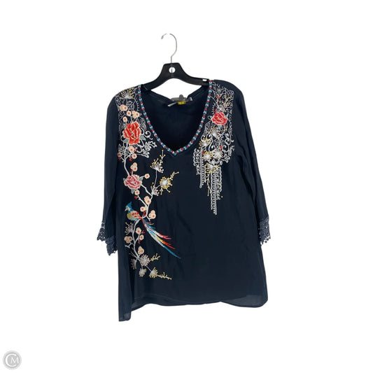 Top Long Sleeve By Johnny Was In Black, Size: Xs