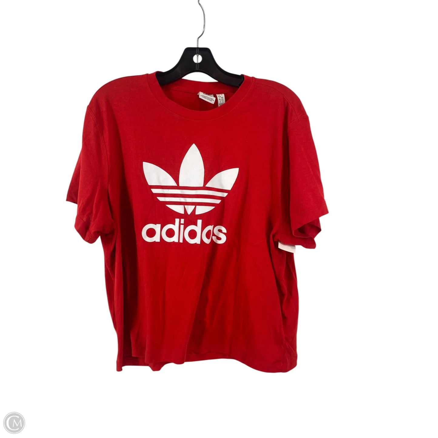 Top Short Sleeve By Adidas In Red, Size: L