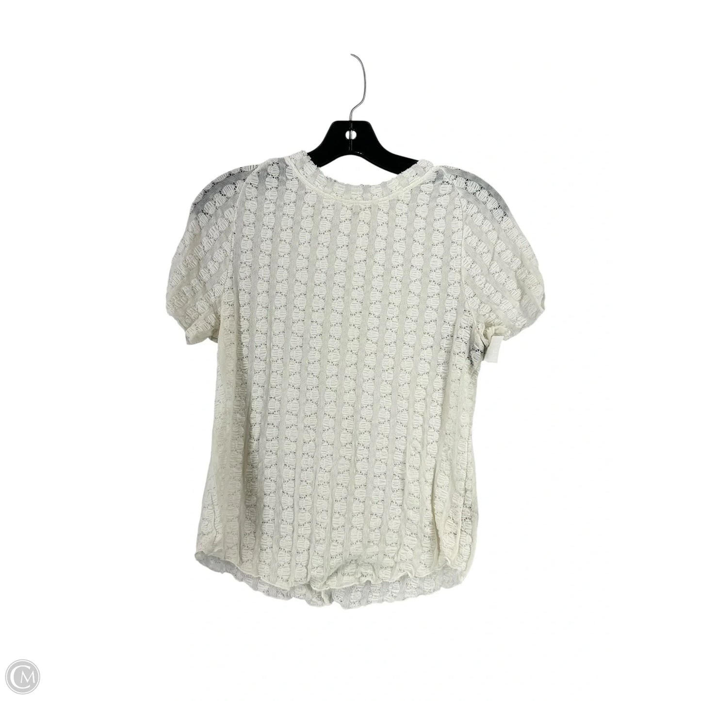 Top Short Sleeve By Free People In Cream, Size: L