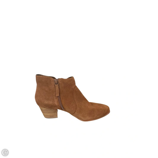 Boots Ankle Heels By Clothes Mentor In Brown, Size: 9