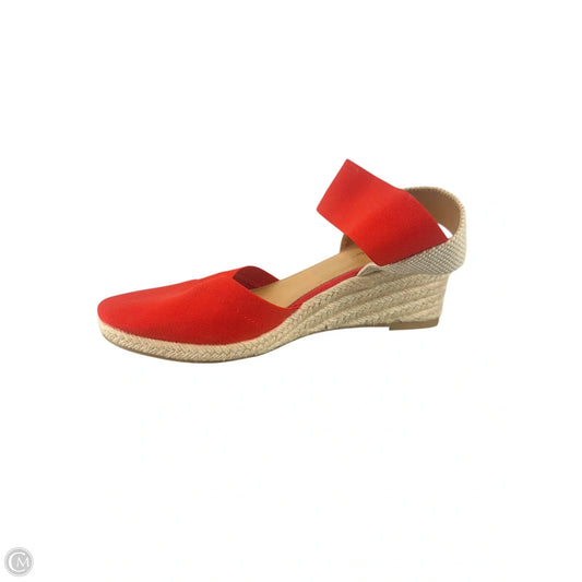 Shoes Heels Wedge By Comfort Colors In Red, Size: 9