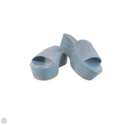 Shoes Heels Wedge By Shoedazzle In Blue, Size: 7.5