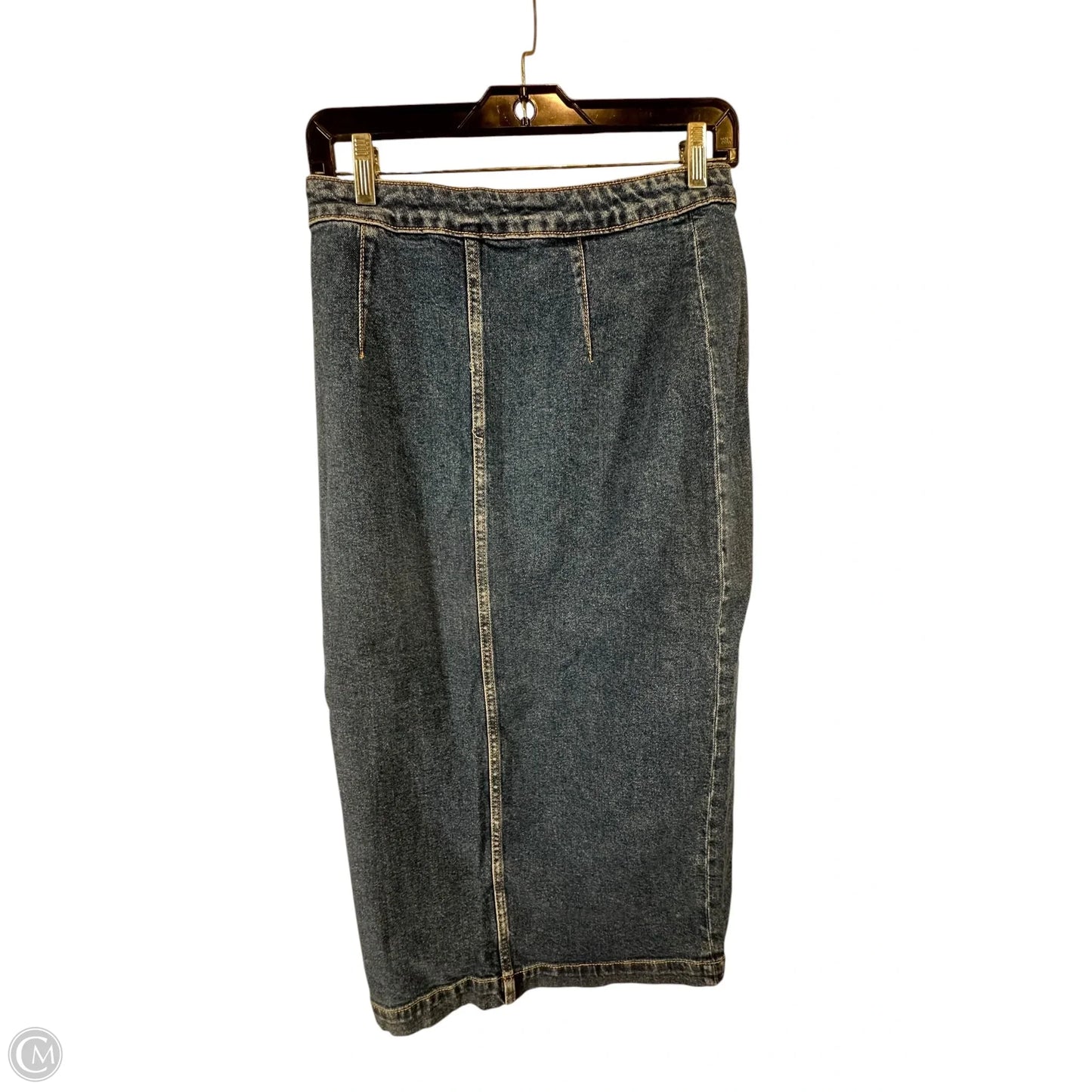 Skirt Midi By Free People In Blue Denim, Size: 4