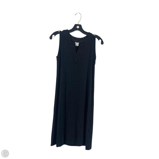 Dress Casual Midi By Chicos In Black, Size: 0