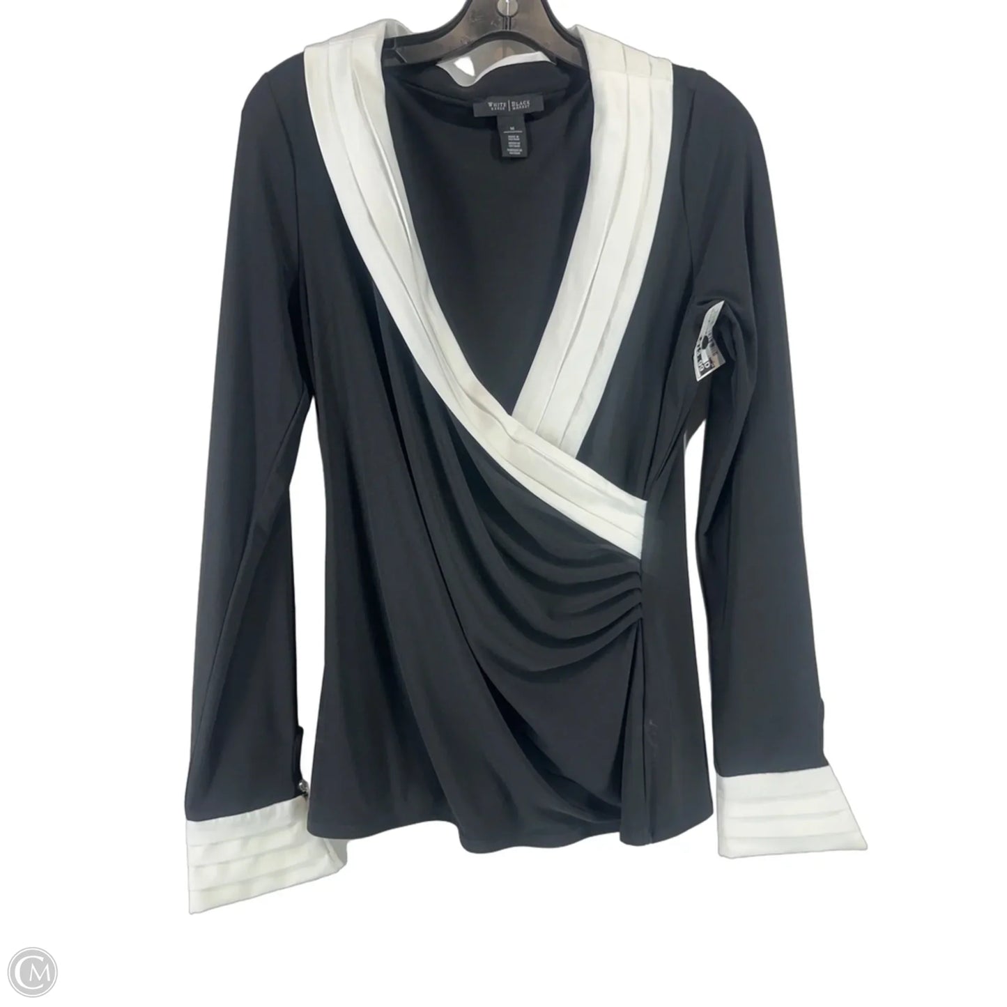 Top Long Sleeve By White House Black Market In Black, Size: M