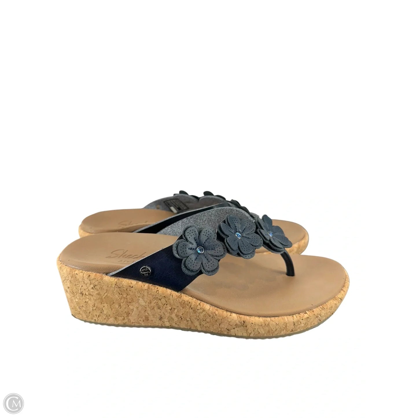 Sandals Flip Flops By Skechers In Navy, Size: 7