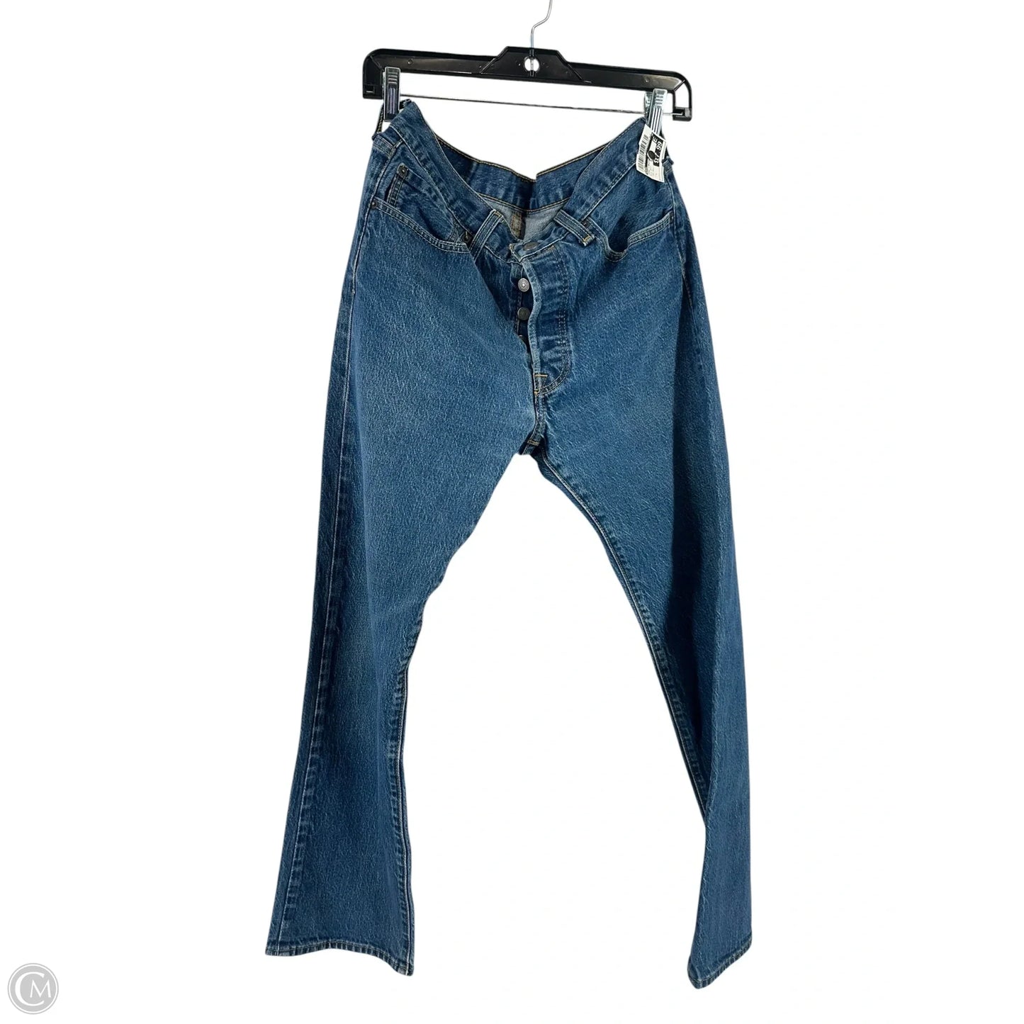 Jeans Straight By Levis In Blue Denim, Size: L