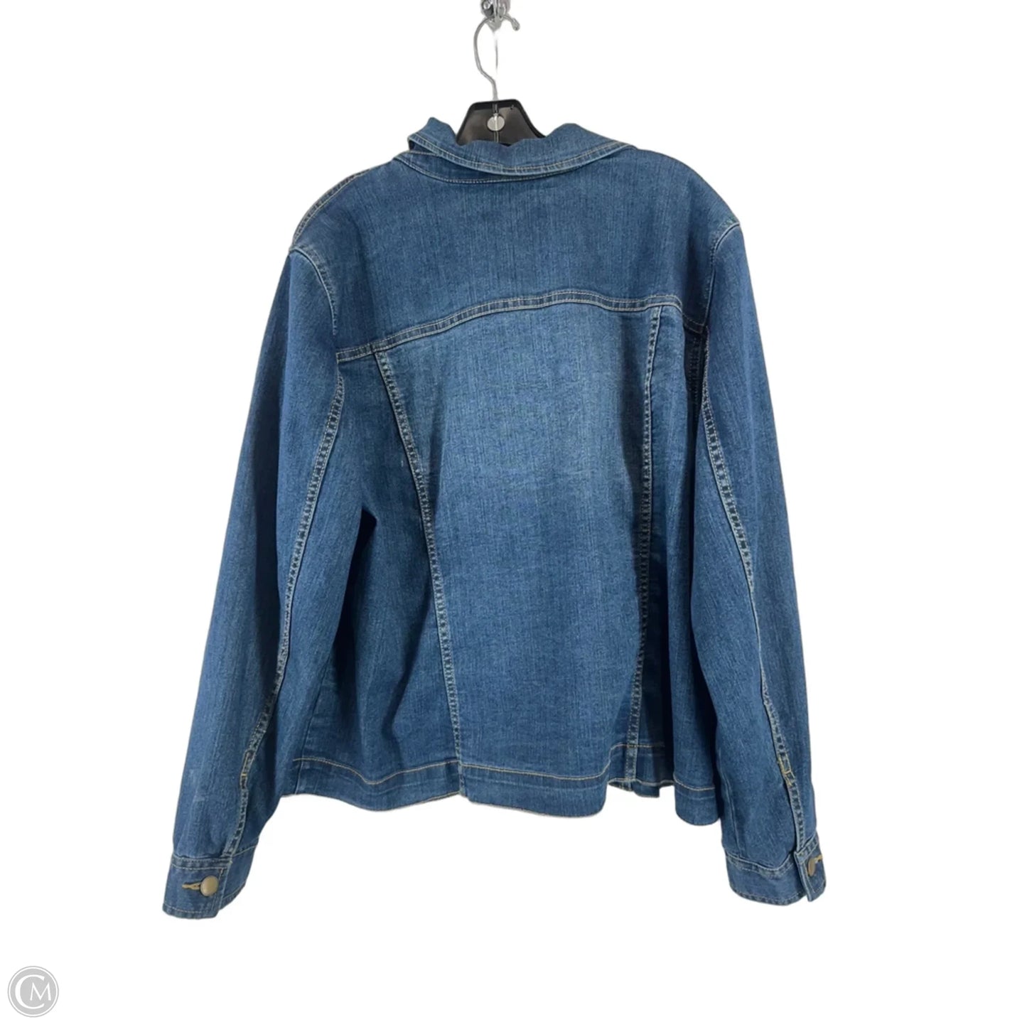 Jacket Denim By Croft And Barrow In Blue Denim, Size: Xxl