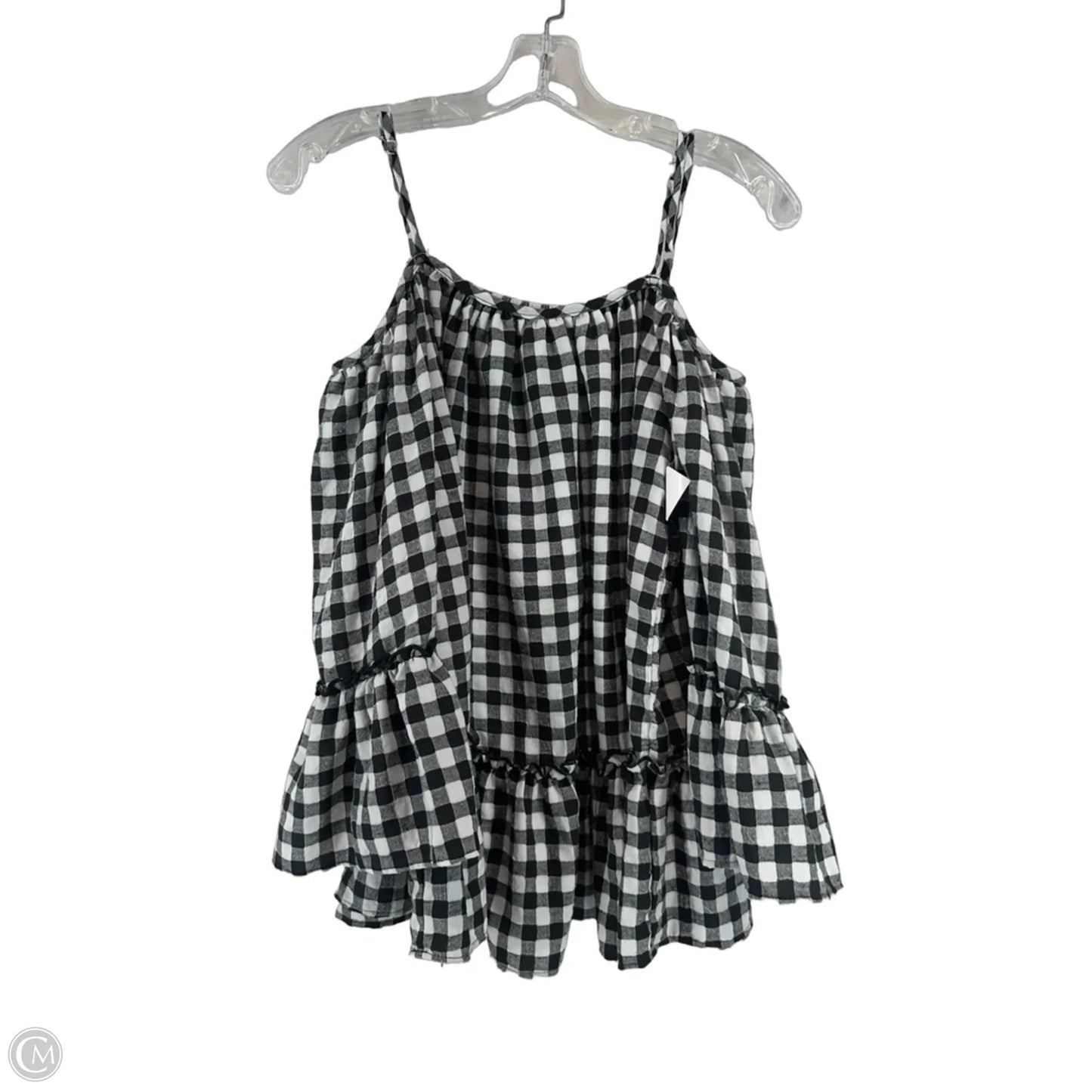 Top Short Sleeve By Clothes Mentor In Blue & White, Size: S