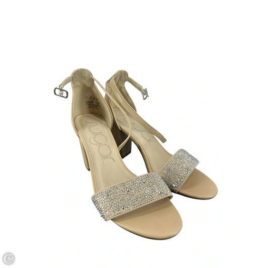 Shoes Heels Block By Sugar In Tan, Size: 7.5