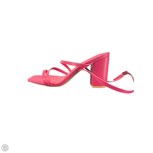 Shoes Heels Block By Clothes Mentor In Pink, Size: 8