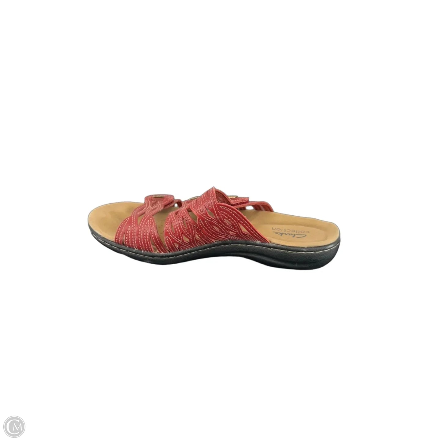 Sandals Flats By Clarks In Red, Size: 8.5