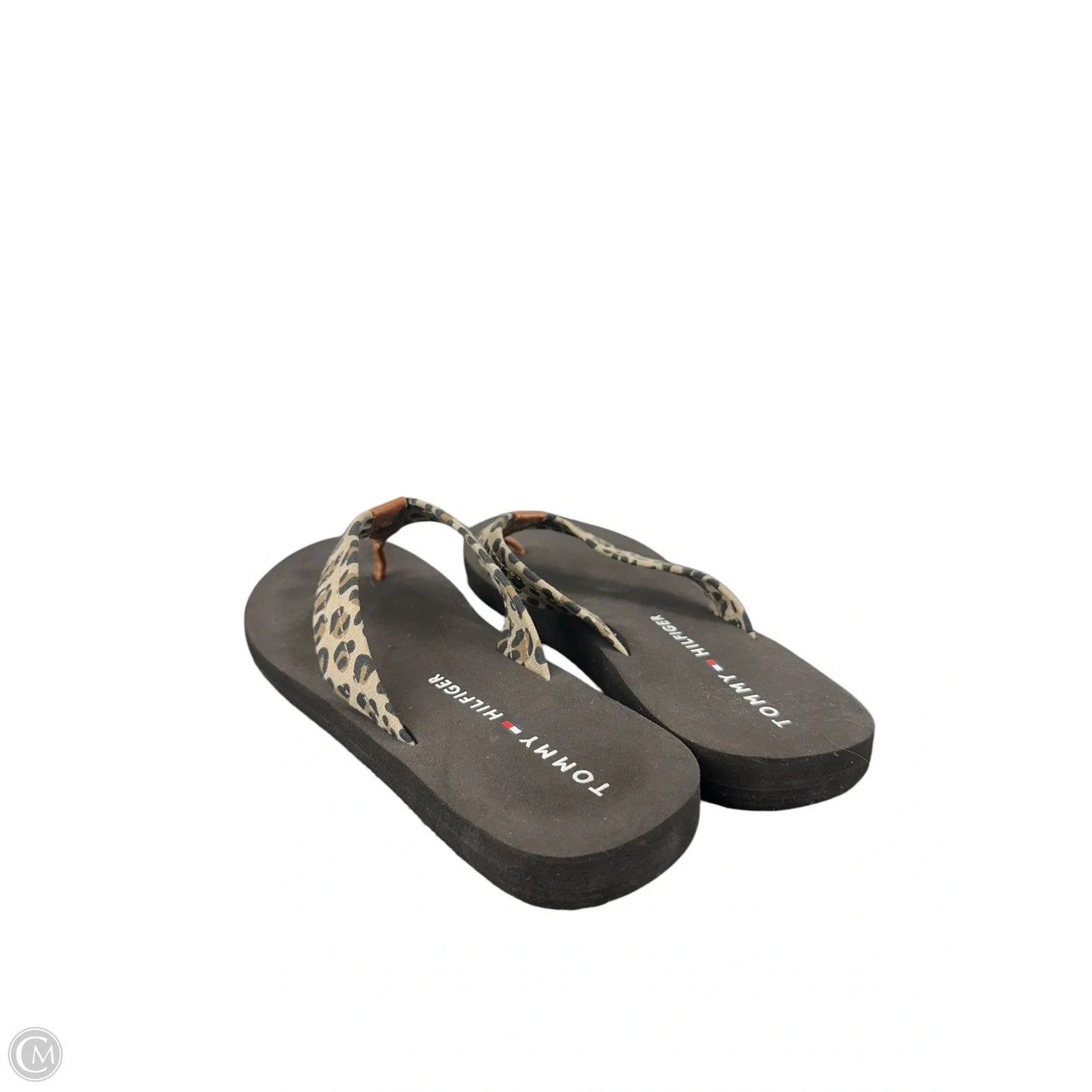 Sandals Flip Flops By Tommy Hilfiger In Brown, Size: 8