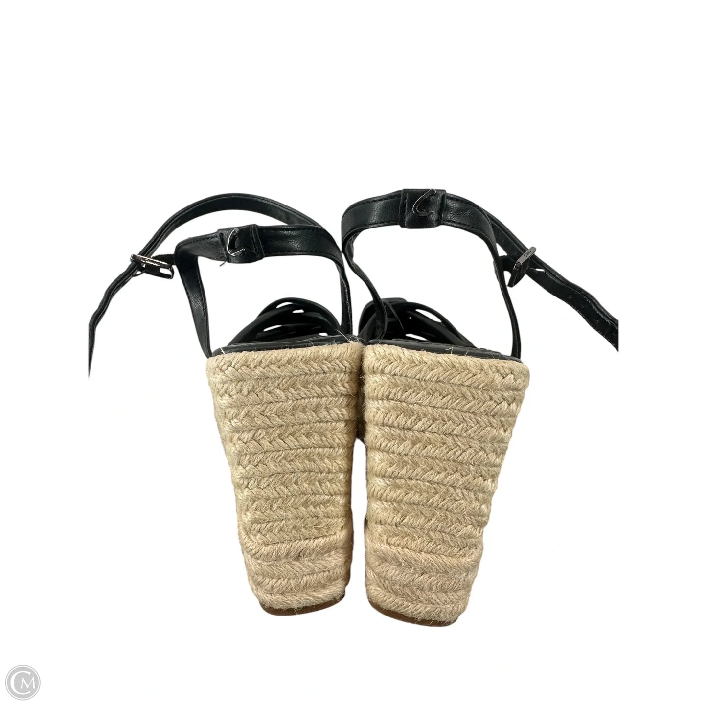 Shoes Heels Wedge By Clothes Mentor In Black, Size: 10