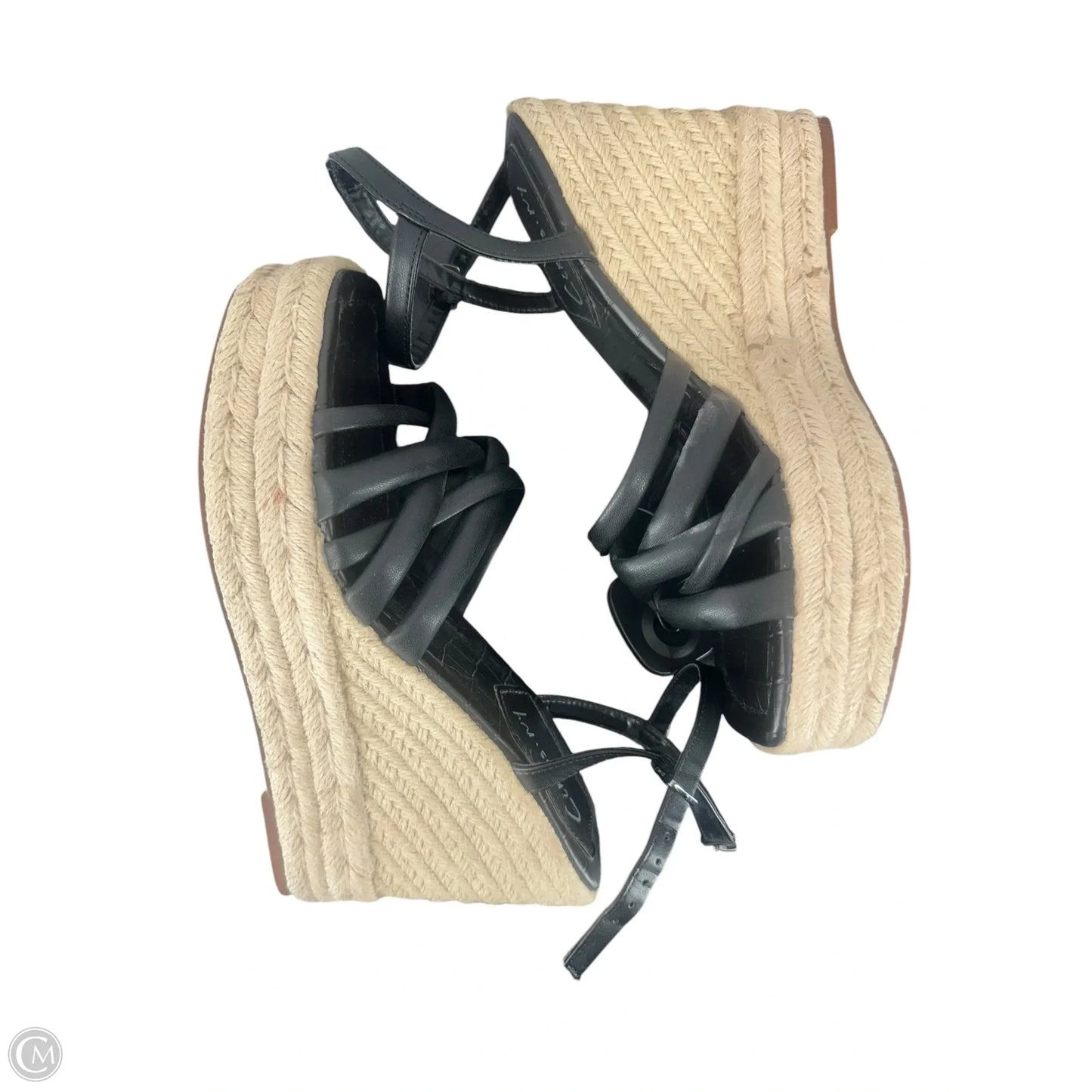 Shoes Heels Wedge By Clothes Mentor In Black, Size: 10