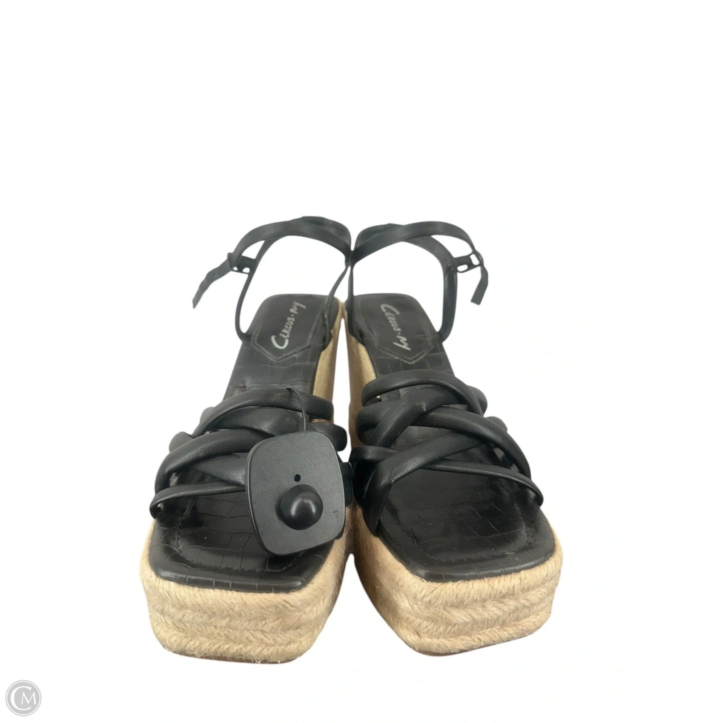 Shoes Heels Wedge By Clothes Mentor In Black, Size: 10