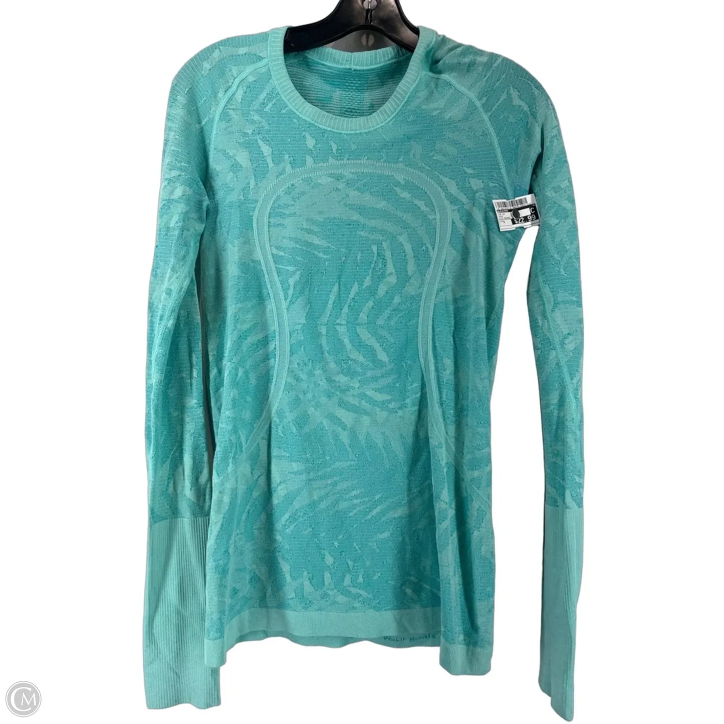 Top Long Sleeve By Lululemon In Aqua, Size: S