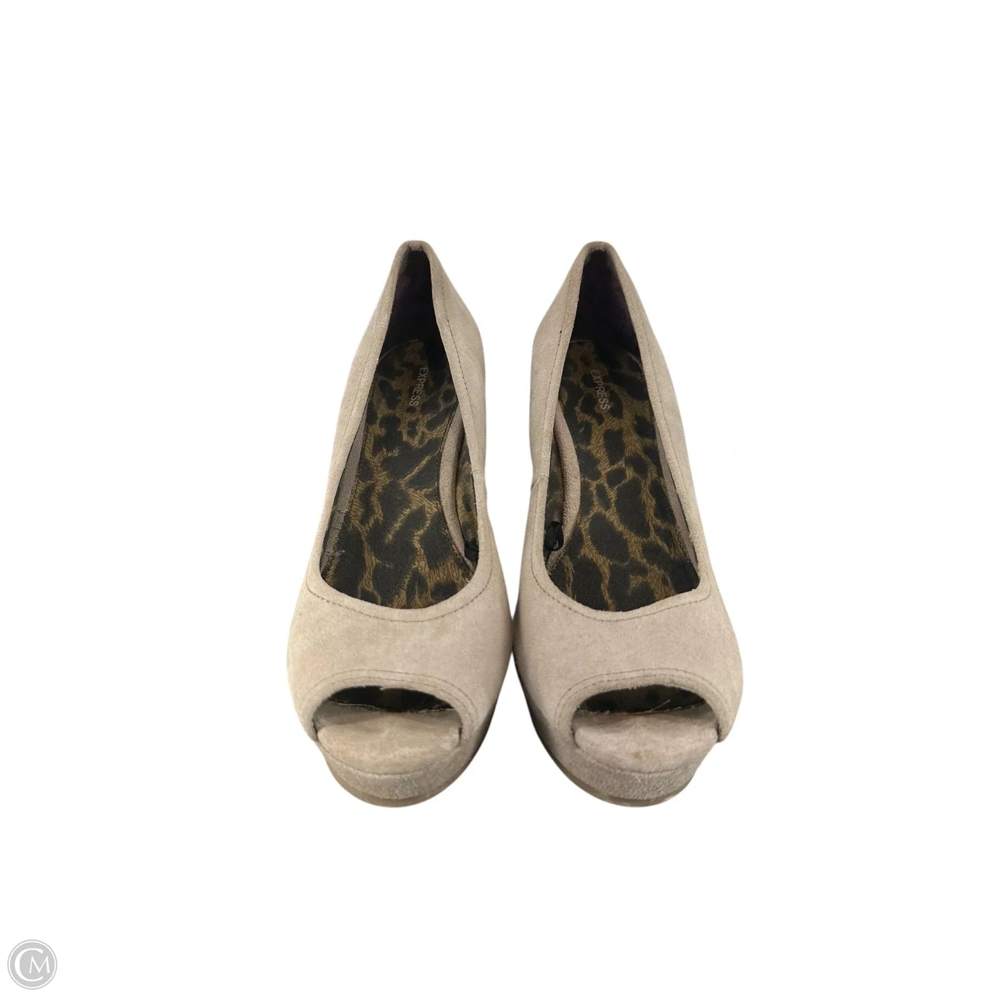 Shoes Heels Wedge By Express In Taupe, Size: 9