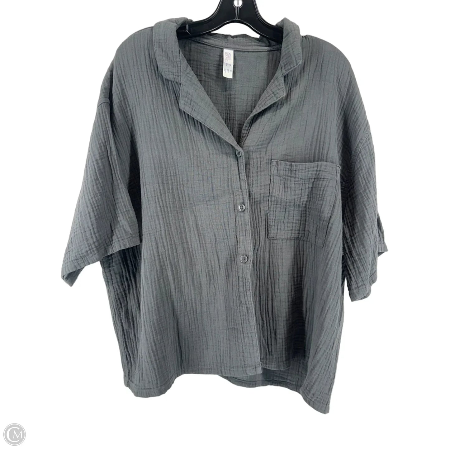 Top Short Sleeve By Stars Above In Grey, Size: Xl