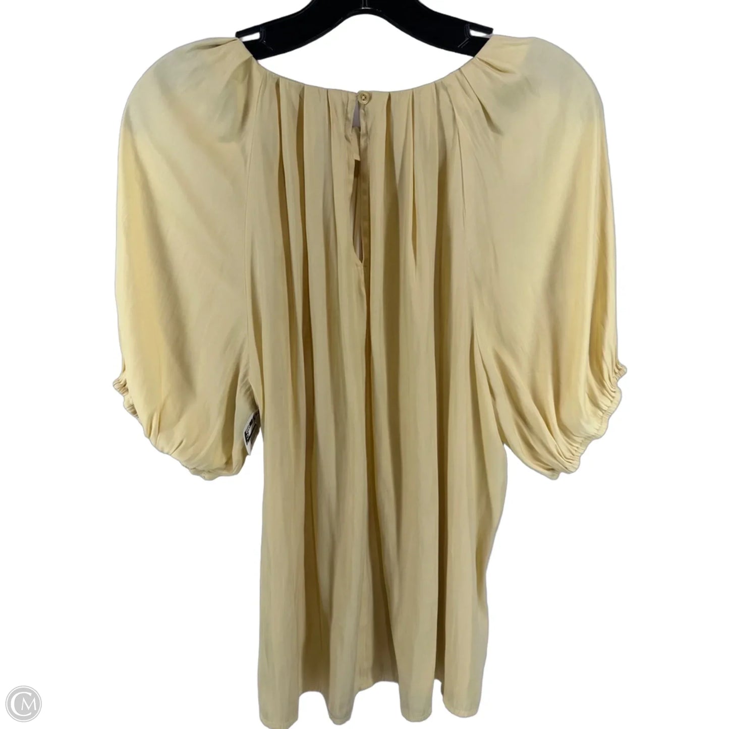 Top Short Sleeve By Ann Taylor In Yellow, Size: M