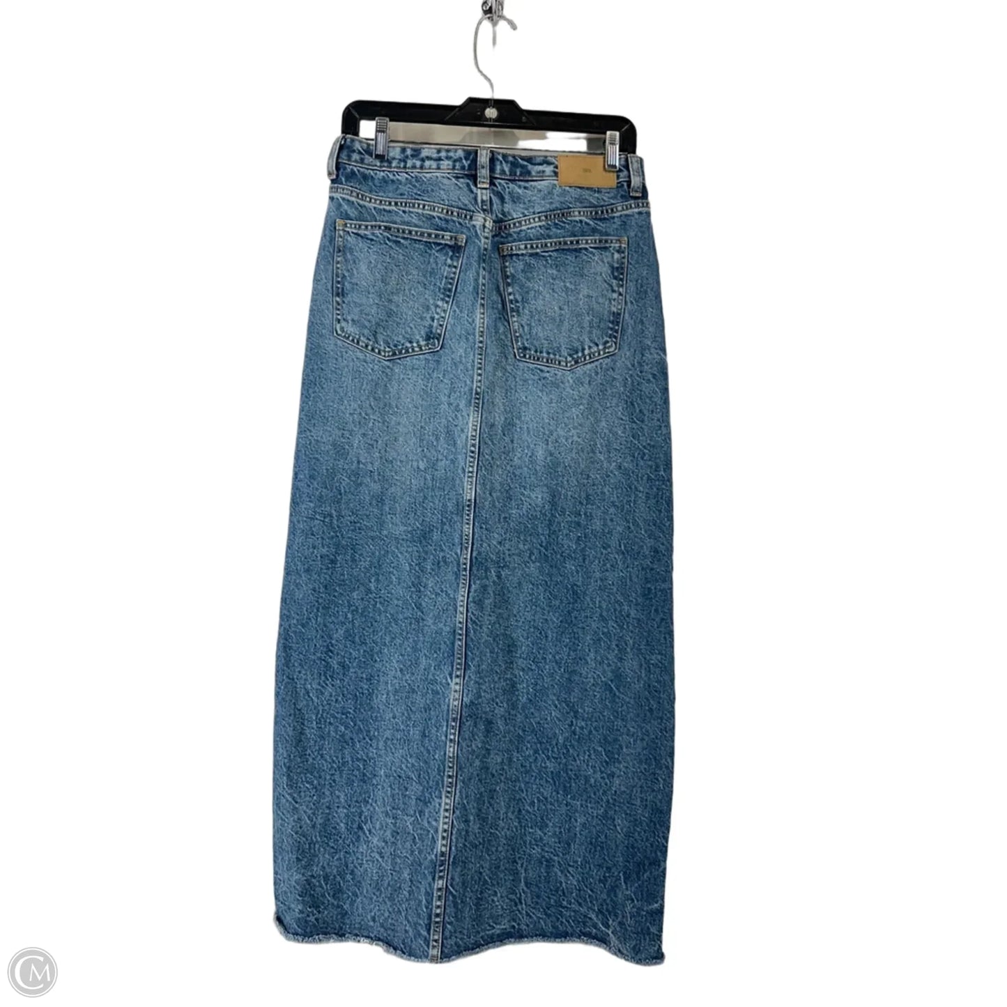 Skirt Maxi By Zara In Blue Denim, Size: S