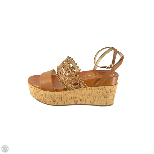 Sandals Heels Platform By Jessica Simpson In Brown, Size: 8.5