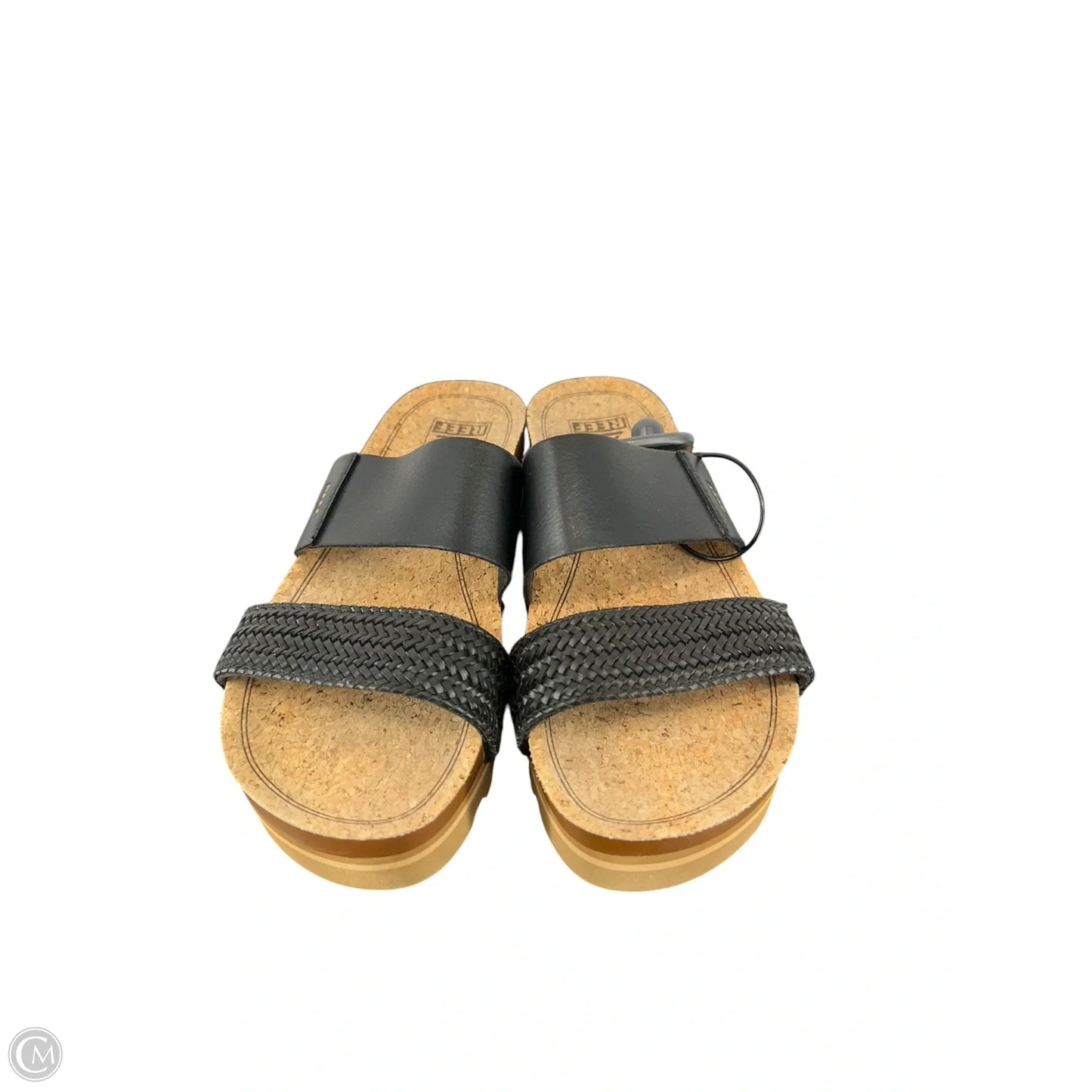 Sandals Flats By Reef In Black & Brown, Size: 7