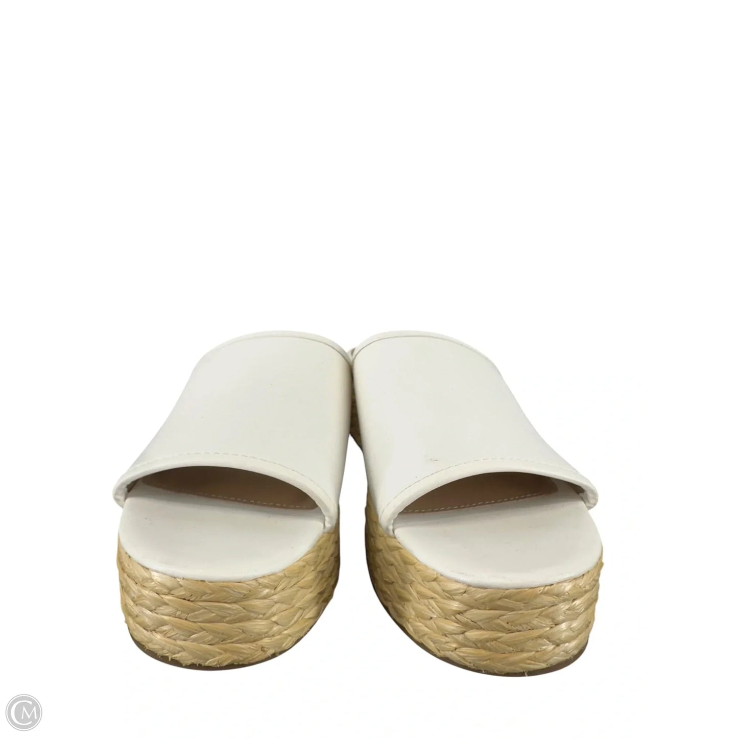 Shoes Heels Wedge By Time And Tru In White, Size: 9
