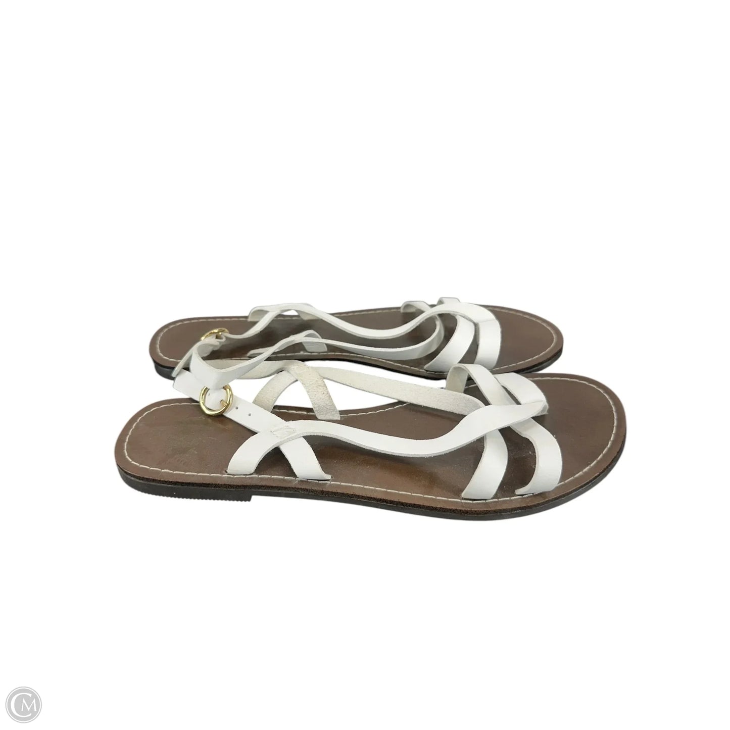 Sandals Flats By Clothes Mentor In Brown, Size: 11
