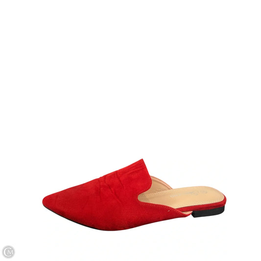 Shoes Flats By Clothes Mentor In Red, Size: 10