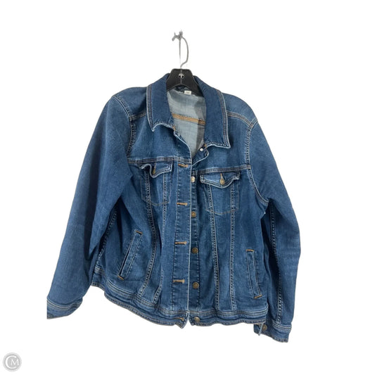 Jacket Denim By Ava & Viv In Blue Denim, Size: 1x