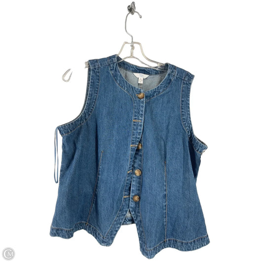 Vest Other By Time And Tru In Blue Denim, Size: Xl