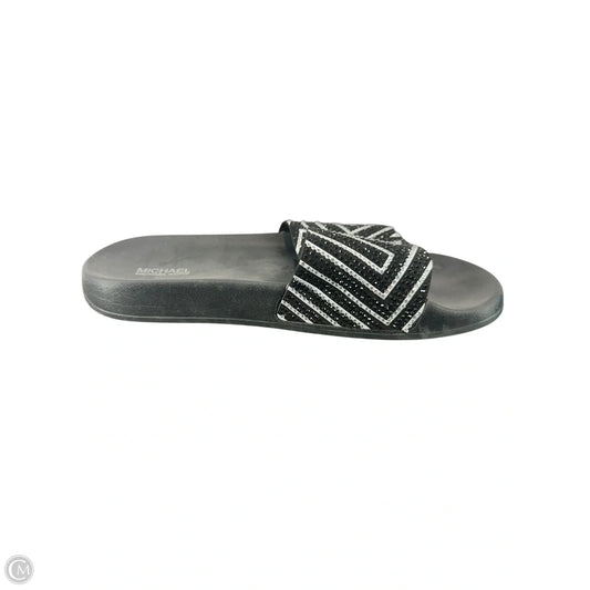 Sandals Flats By Michael By Michael Kors In Black, Size: 7