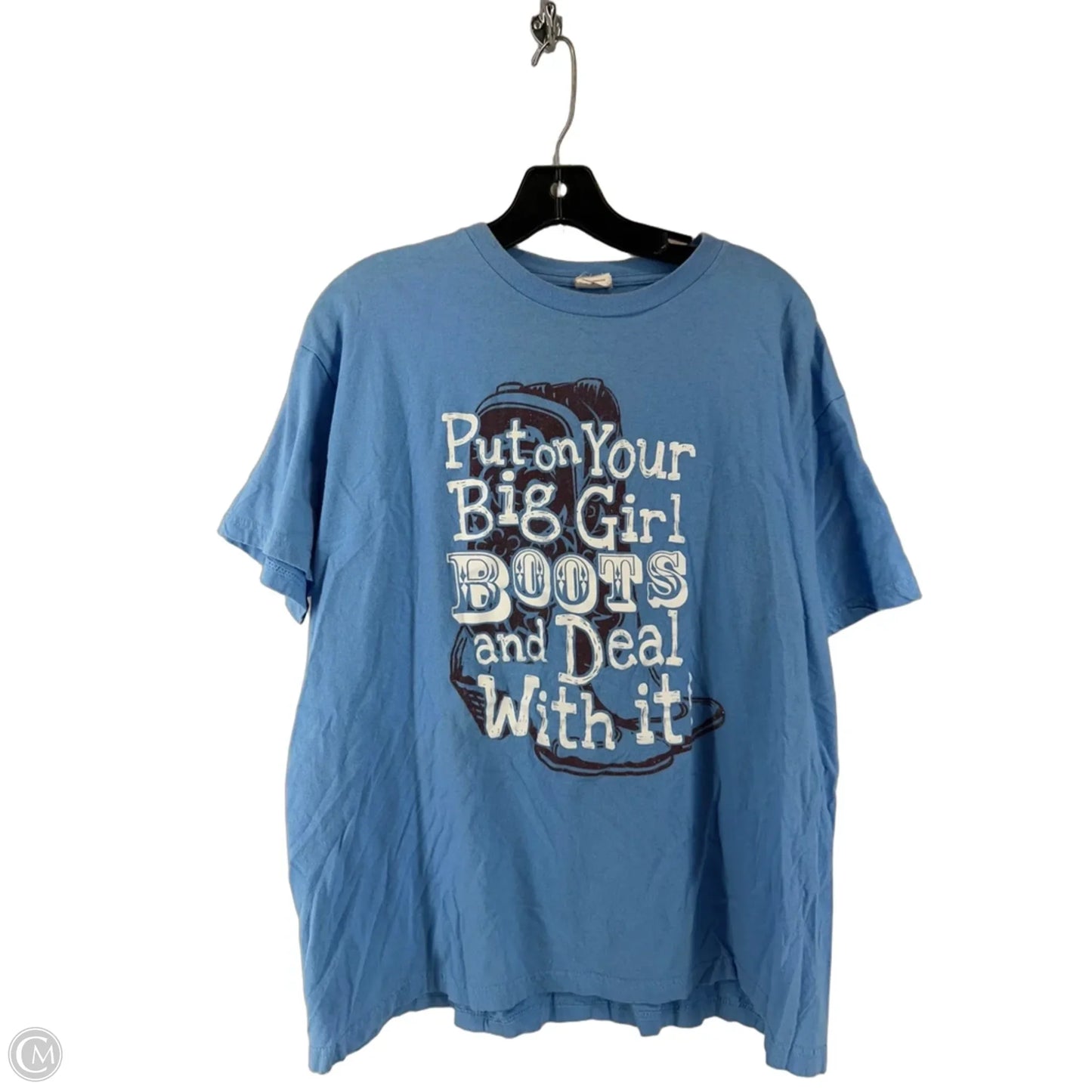 Top Short Sleeve By Clothes Mentor In Blue, Size: Xl