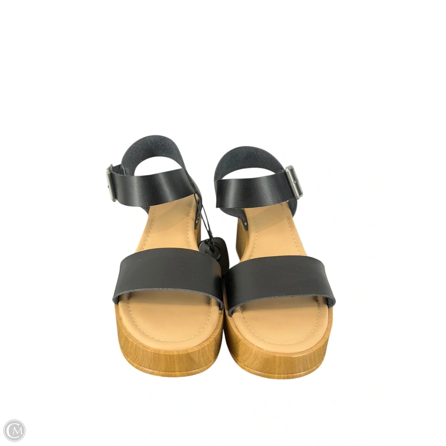 Sandals Heels Platform By Universal Thread In Black, Size: 8