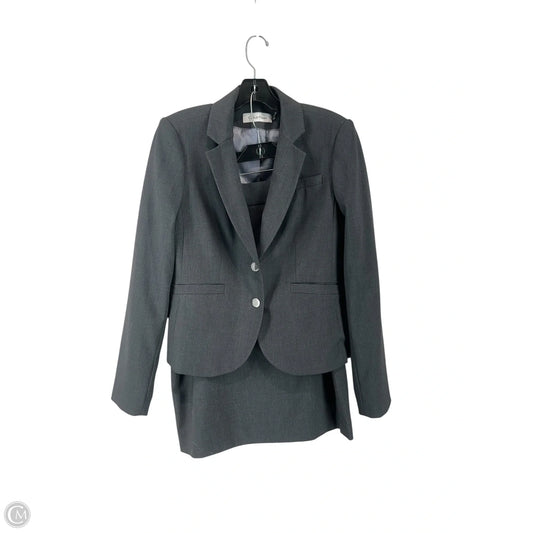 Skirt Suit 2pc By Calvin Klein In Grey, Size: 6