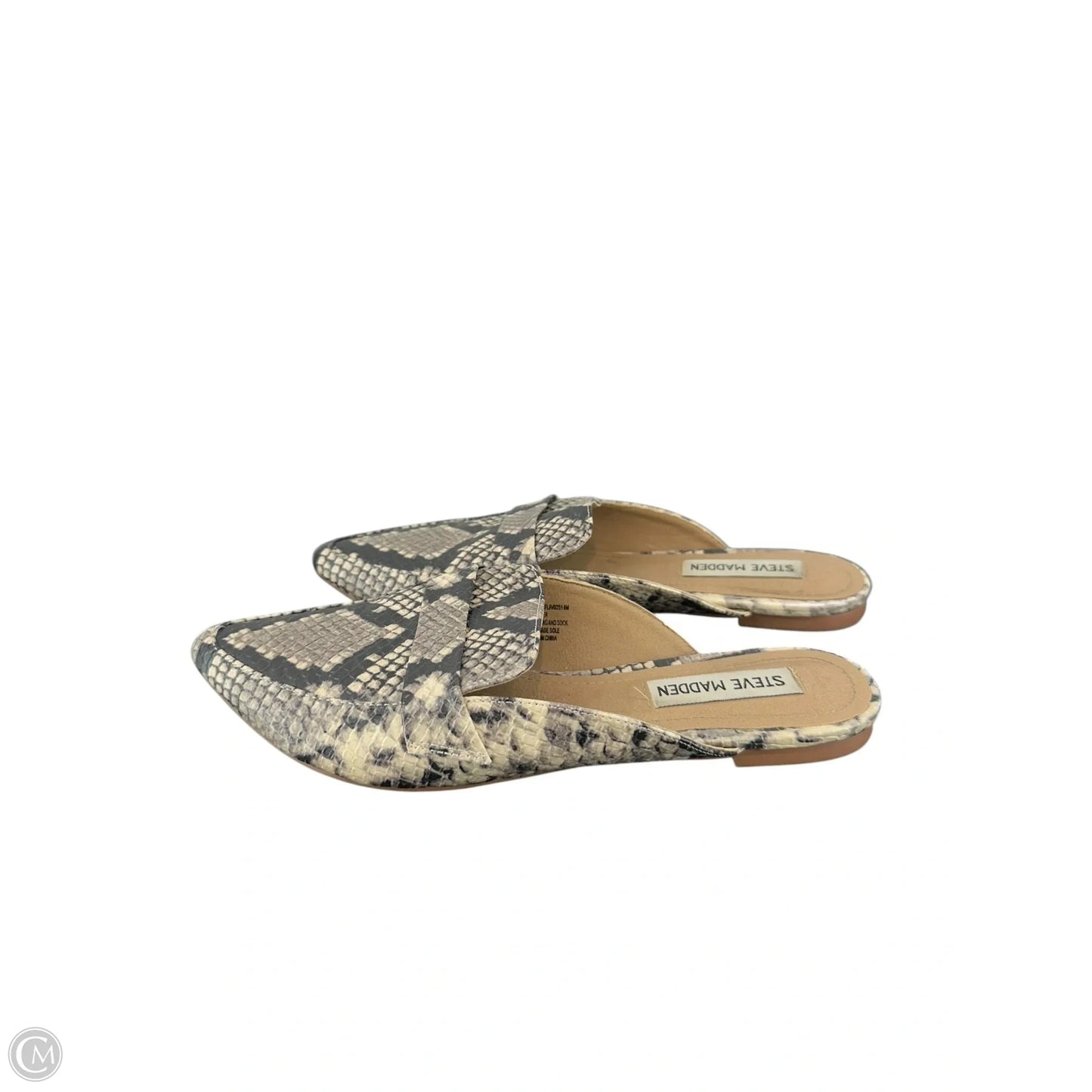Sandals Flats By Steve Madden In Animal Print, Size: 6.5