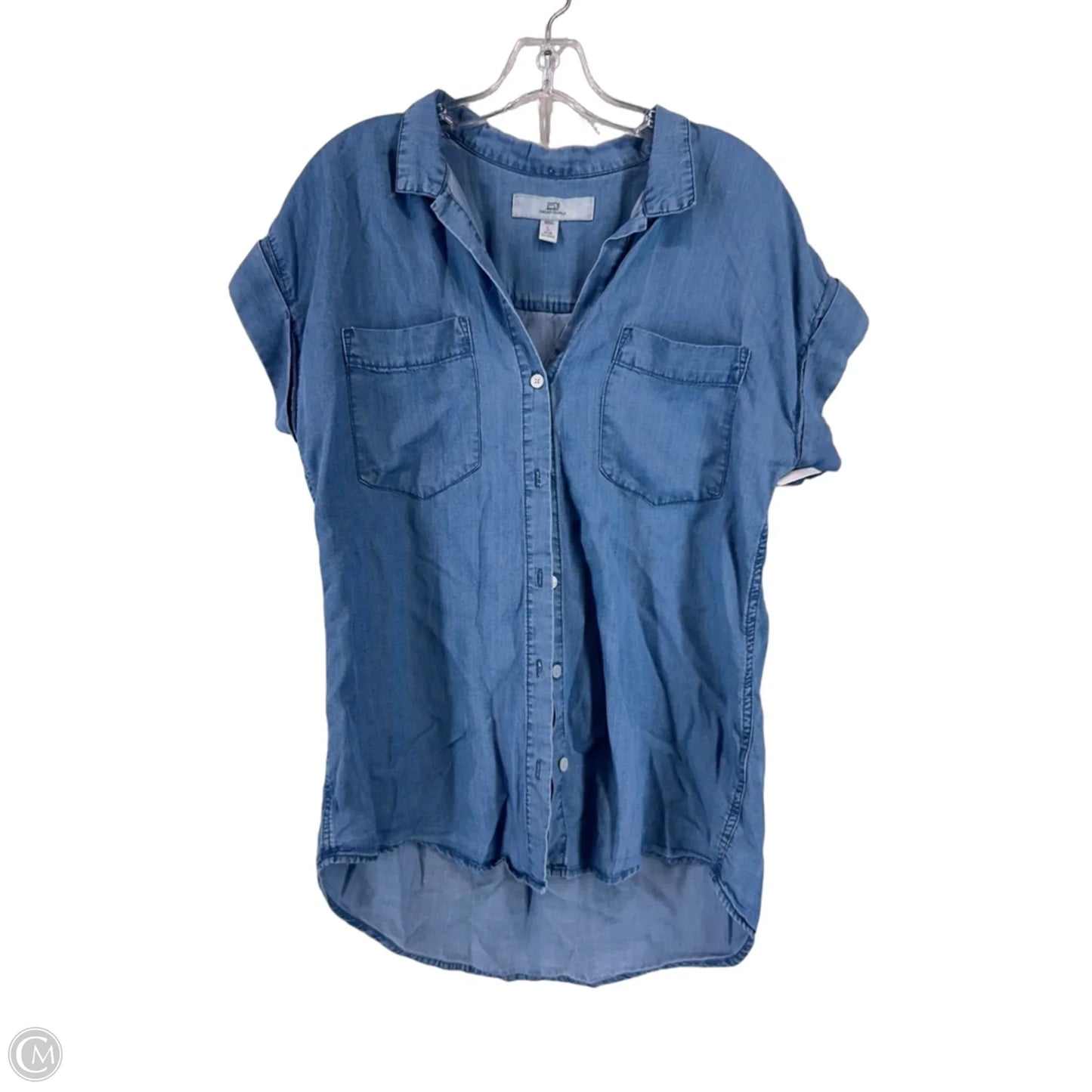 Top Short Sleeve By Thread And Supply In Blue, Size: S