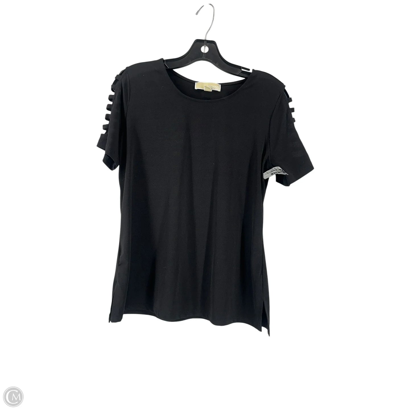 Top Short Sleeve Designer By Michael Kors In Black, Size: M