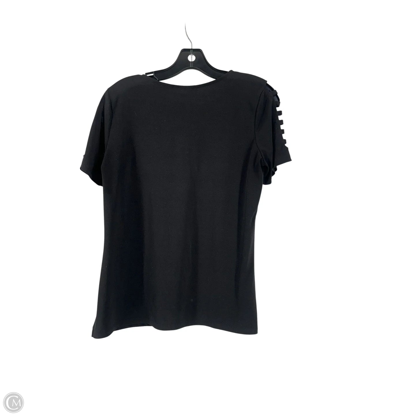 Top Short Sleeve Designer By Michael Kors In Black, Size: M