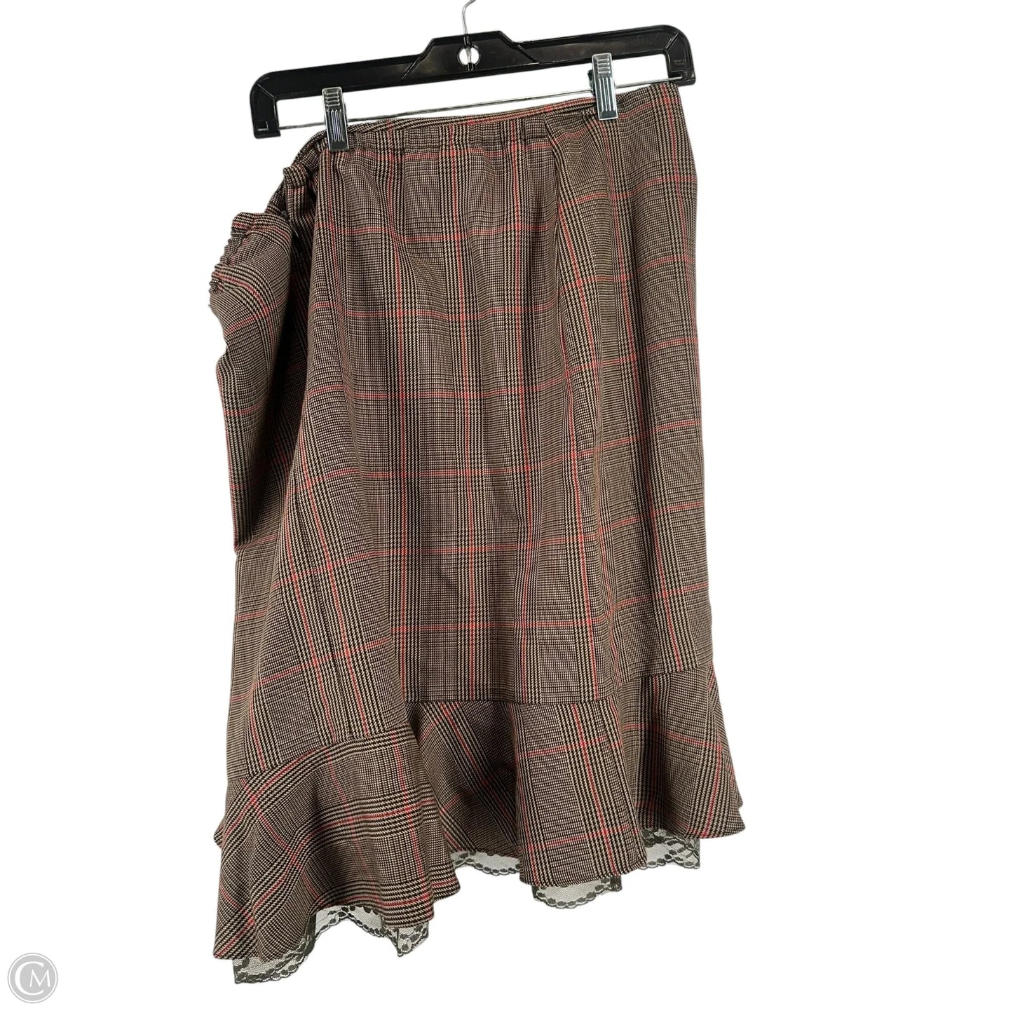 Skirt Set 2pc By Julia Jordan In Brown & Red, Size: 16