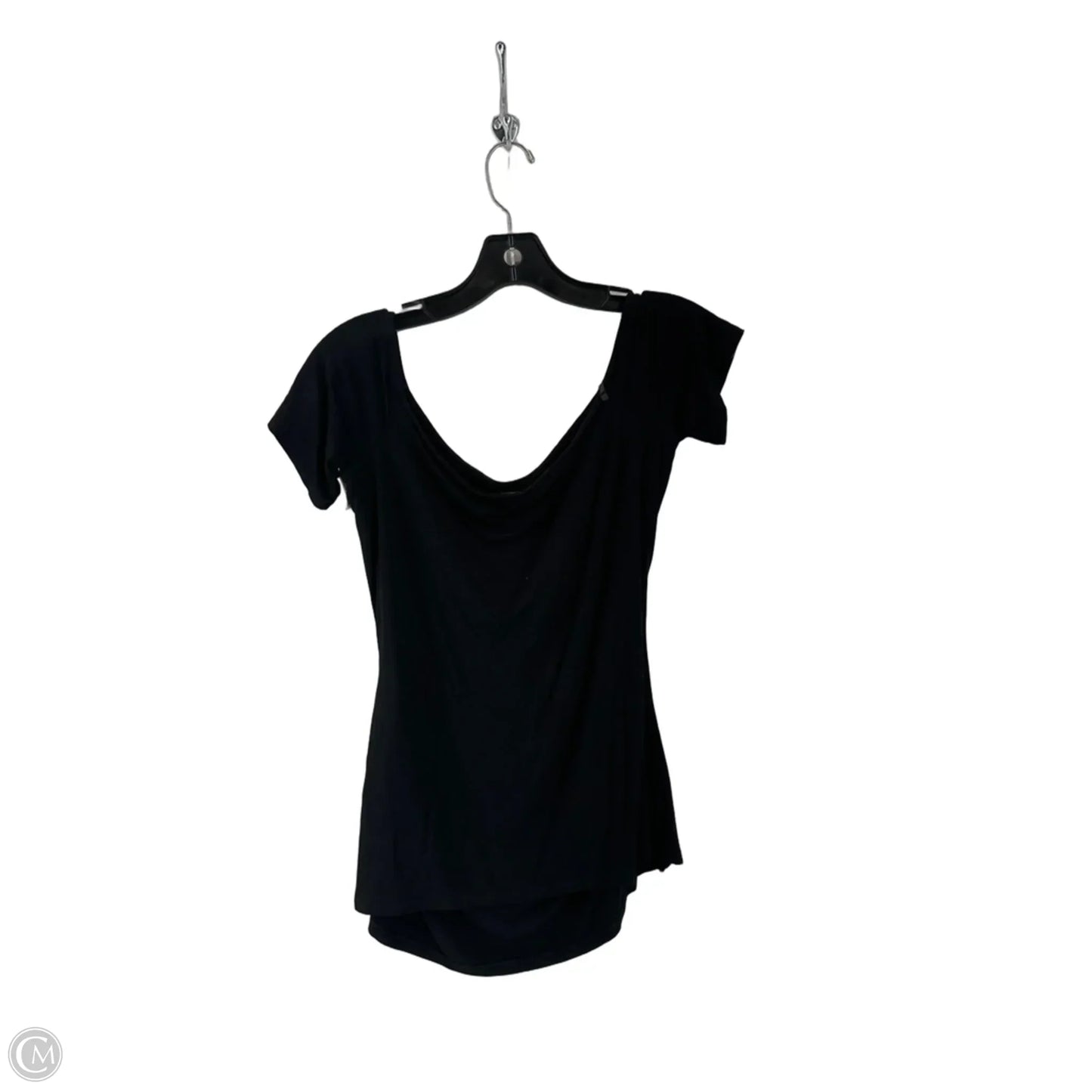 Top Short Sleeve By White House Black Market In Black, Size: M