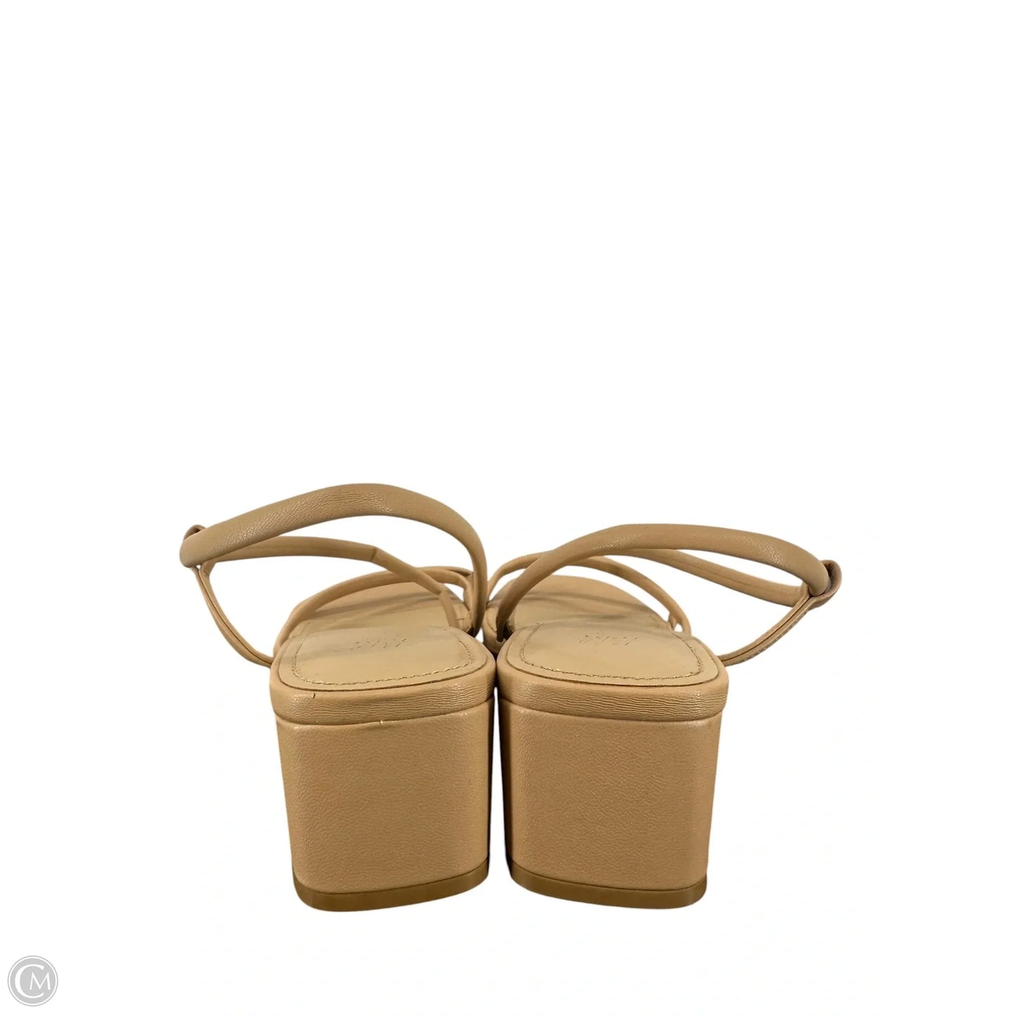 Sandals Heels Block By H&m In Beige, Size: 8