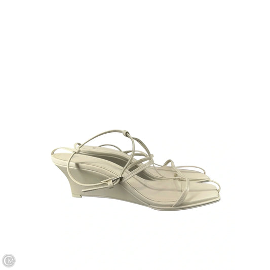 Sandals Heels Block By Mng In White, Size: 8
