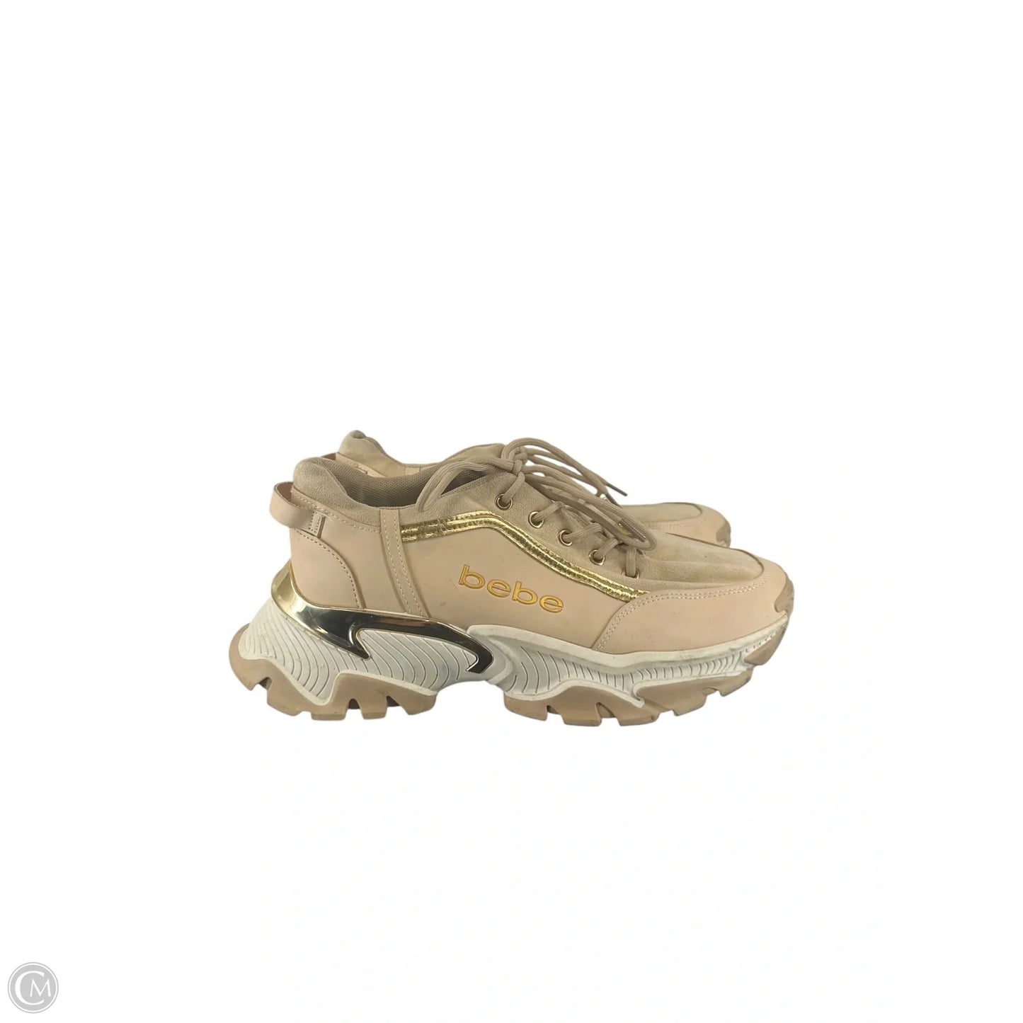 Shoes Sneakers By Bebe In Gold, Size: 10
